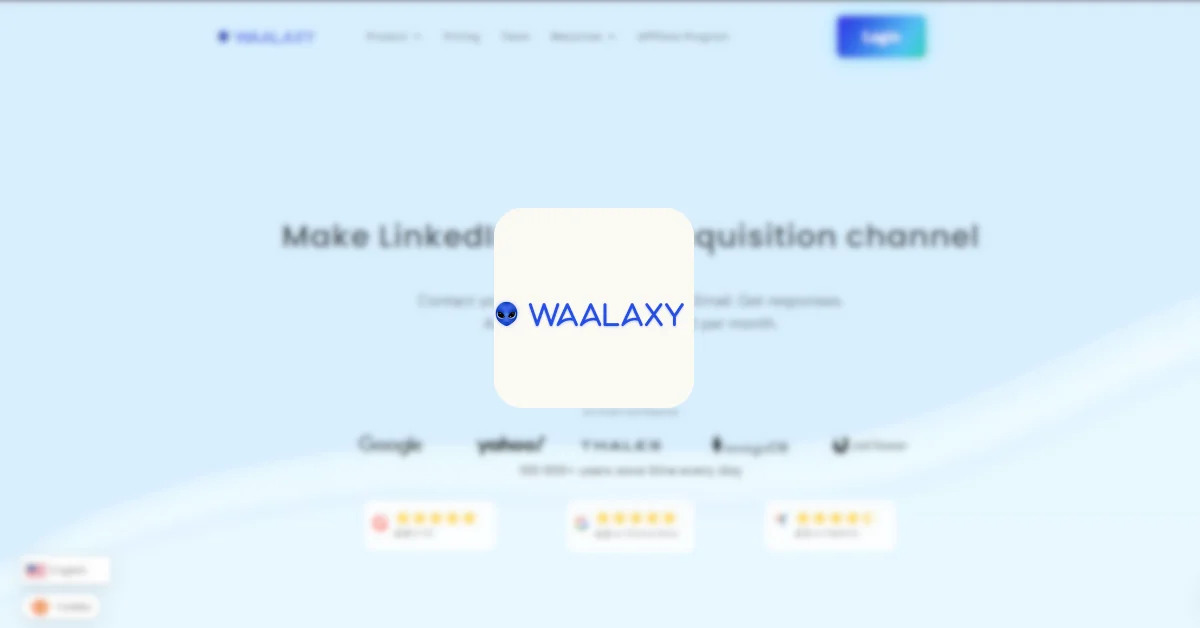 Capture d'écran de l'interface principale de l'application Waalaxy.
